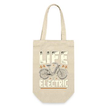 Das Leben ist elektrisch - Geschenkbeutel für Flaschen - Natur - Vorne