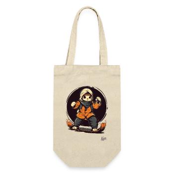 Oldschool Animals Snowboarding - Gift Bag for Bottles - nature - Front