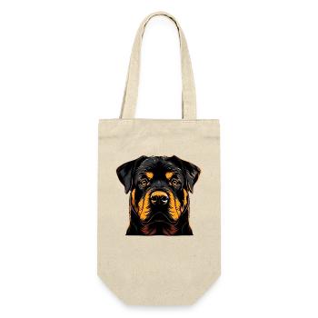 Les chiens Rottweiler aiment les fiers amateurs de rottweiler - Sac à bouteille - nature - Devant