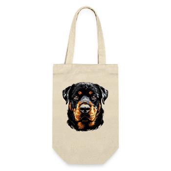 Les chiens Rottweiler aiment les fiers amateurs de rottweiler - Sac à bouteille - nature - Devant