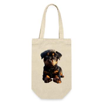 Les chiens Rottweiler aiment les fiers amateurs de rottweiler - Sac à bouteille - nature - Devant