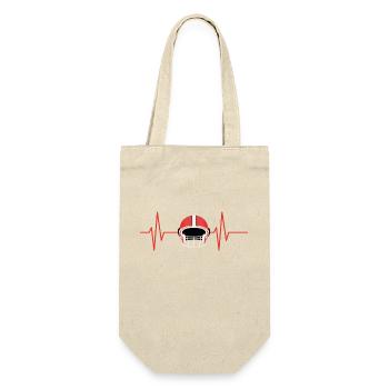 Red Helmet und Football Beat - Geschenkbeutel für Flaschen - Natur - Vorne