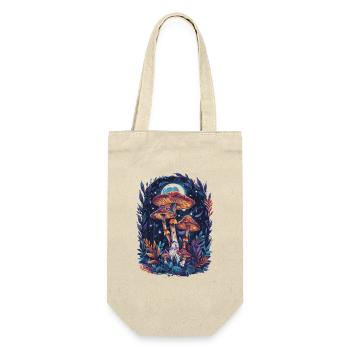 Pilz Mondphasen Vintage Goblincore Cottagecore - Geschenkbeutel für Flaschen - Natur - Vorne