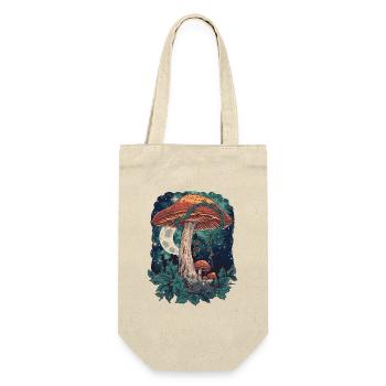 Goblincore Pilz Fairycore Cottagecore Vintage - Geschenkbeutel für Flaschen - Natur - Vorne