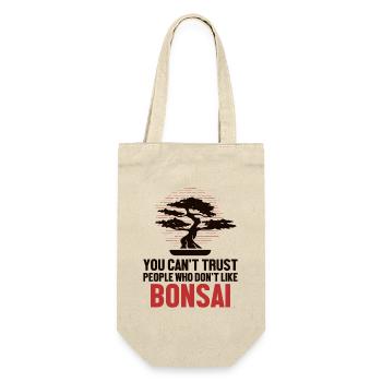 Je ne peux pas faire confiance aux gens qui n’aiment pas le bonsaï - Sac à bouteille - nature - Devant