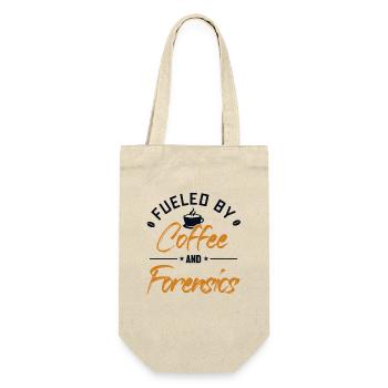 Angetrieben von Kaffee und Forensik Forensik - Geschenkbeutel für Flaschen - Natur - Vorne