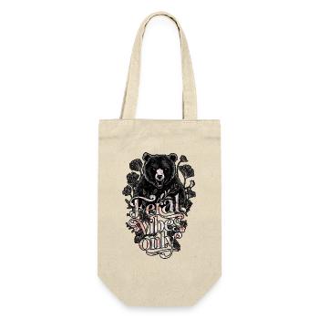 Wilde Vibes tragen nur blumige, wilde Natur - Geschenkbeutel für Flaschen - Natur - Vorne