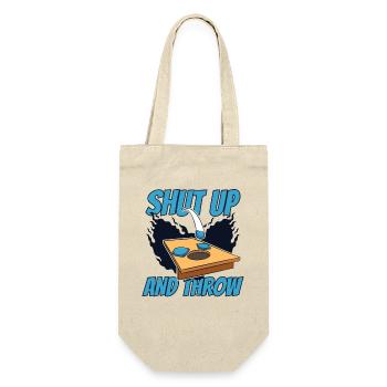 Shut Up And Throw Boards Bean Bag Game - Gift Bag for Bottles - nature - Front