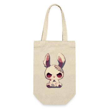 Poupée Lapin Goth Gothique E-Girl Grunge Cadeau - Sac à bouteille - nature - Devant