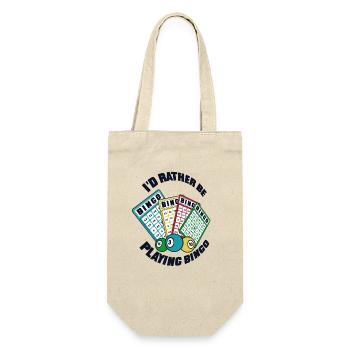 I'd Rather Be Playing Bingo Professional Caller - Gift Bag for Bottles - nature - Front