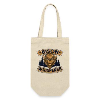 Bison Whisperer Buffalo American Bison Bovinae - Gift Bag for Bottles - nature - Front
