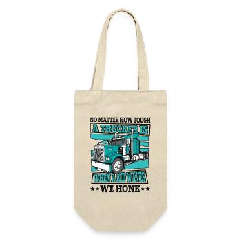 When A Kid Waves We Honk Trucker Legends Lover - Gift Bag for Bottles - nature - Front