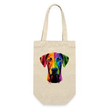 Rhodesian Ridgeback Popart Arc-en-ciel Chiens colorés - Sac à bouteille - nature - Devant