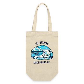 Polar bear bathing in the Arctic cold physio - Gift Bag for Bottles - nature - Front