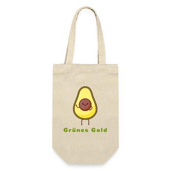 Grünes Gold - Geschenkbeutel für Flaschen - Natur - Vorne