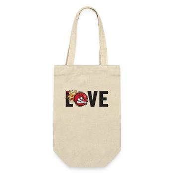 Dodgeball Love Prisonball Team Game Player - Gift Bag for Bottles - nature - Front