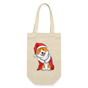 Corgi Christmas Christmas Hat - Gift Bag for Bottles - nature - Front