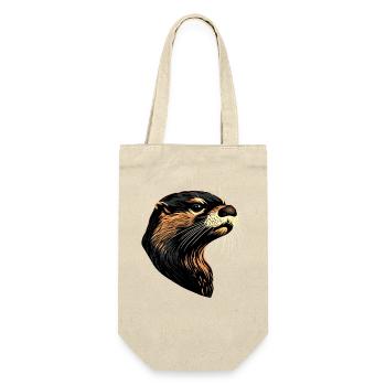 Otter Sea Otter Otter Marten Love Cute Otter - Gift Bag for Bottles - nature - Front