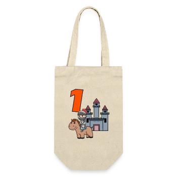 1 year old - school enrollment - knight motif - Gift Bag for Bottles - nature - Front