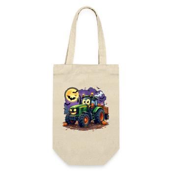 Gruseliger Traktor Halloween Jungs lustig Männer - Geschenkbeutel für Flaschen - Natur - Vorne