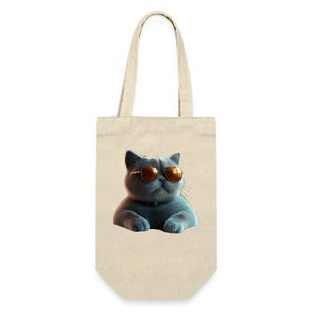 Britisch Kurzhaar Katze BKH Katzenmama Süße Katzen - Geschenkbeutel für Flaschen - Natur - Vorne
