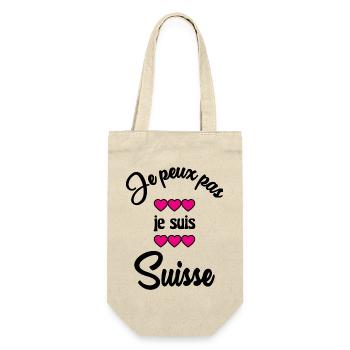SWITZERLAND. HUMOR. COUNTRY. FLAG. GENEVA. LAUSANNE - Gift Bag for Bottles - nature - Front