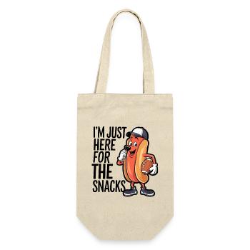 Football - Lustig I'm just here for the snacks - Gift Bag for Bottles - nature - Front