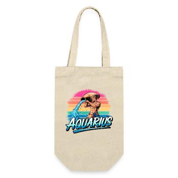 Horoscope Aquarius Astrology Sign Vintage Design. - Gift Bag for Bottles - nature - Front