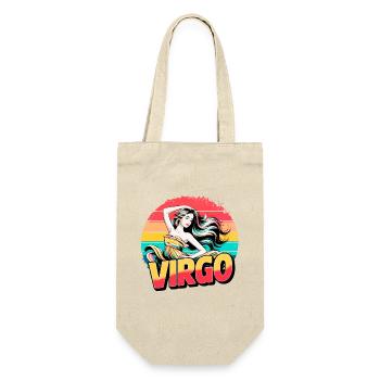 Virgo Horoscope Astrology 80s 90s Vintage Sign. - Gift Bag for Bottles - nature - Front