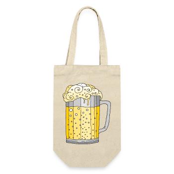 Becher - Geschenkbeutel für Flaschen - Natur - Vorne