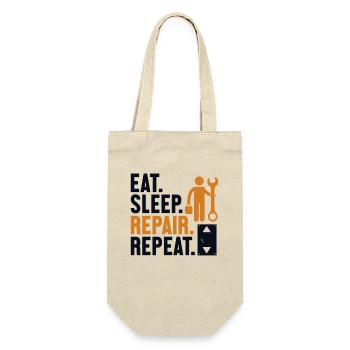 Eat Sleep Repair Repeat Inspector Repair Elevator - Gift Bag for Bottles - nature - Front
