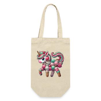 Unicorn Cream Scoop Cream Summer Dessert Whimsical - Gift Bag for Bottles - nature - Front