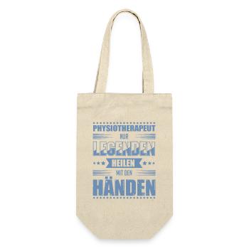 Physiotherapeut Geschenkideen - Geschenkbeutel für Flaschen - Natur - Vorne
