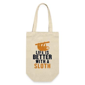 Life is Better with a Sloth Pilosa Folivora Lover - Gift Bag for Bottles - nature - Front