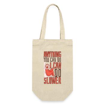 I Can Do Slower Anything Folivora Brown-Throated - Gift Bag for Bottles - nature - Front