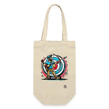 Super Archer – Bow and Arrow - Gift Bag for Bottles - nature - Front