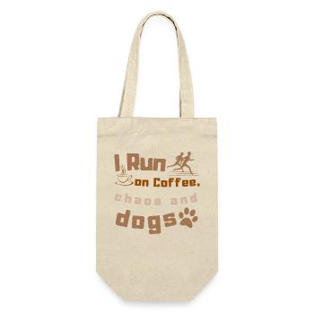 Run on Coffee and Chaos T-Shirt - Gift Bag for Bottles - nature - Front
