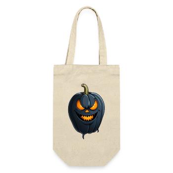 Tête de citrouille sombre et effrayante - Sac à bouteille - nature - Devant