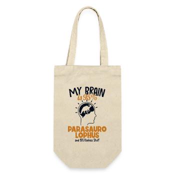 My Brain is 95% Parasaurolophus Dinosaur - Gift Bag for Bottles - nature - Front