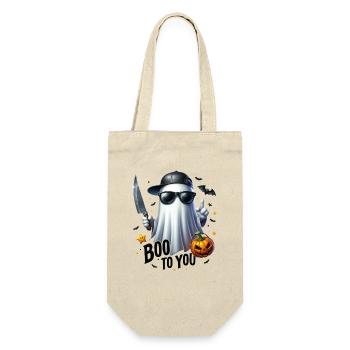Halloween Partner Look Boo to You Ghost Design - Gift Bag for Bottles - nature - Front