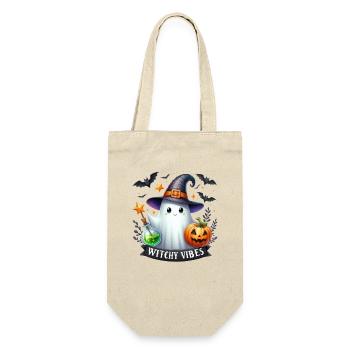 Halloween Partner Look Witchy Vibes Design - Gift Bag for Bottles - nature - Front