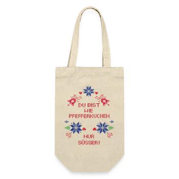 Gingerbread Advent - Gift Bag for Bottles - nature - Front