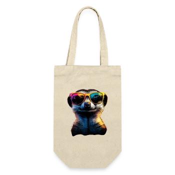 Meerkat Sunglasses Colorful Cute Meerkat - Gift Bag for Bottles - nature - Front