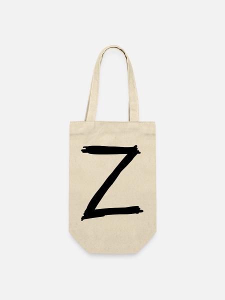 Buchstaben Z - Geschenkbeutel für Flaschen - Natur