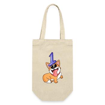 Number 1 Number One - Dog Motif - Gift Bag for Bottles - nature - Front