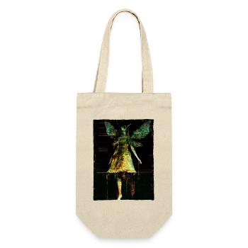 Fairycore Dark Fairy Cybergoth Glitch Grafik - Geschenkbeutel für Flaschen - Natur - Vorne