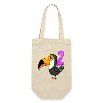 2 Birthday Toucans Bird Motif - Two Years Old - Gift Bag for Bottles - nature - Front