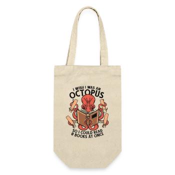 Konnte 8 Bücher auf einmal lesen Octopoda Cephalopoda - Geschenkbeutel für Flaschen - Natur - Vorne