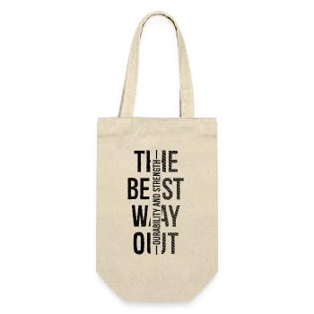 the best way out ourability and strengh - Sac à bouteille - nature - Devant