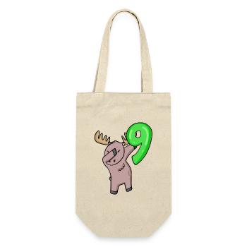 9th Birthday Moose - 9 Years - Gift Bag for Bottles - nature - Front